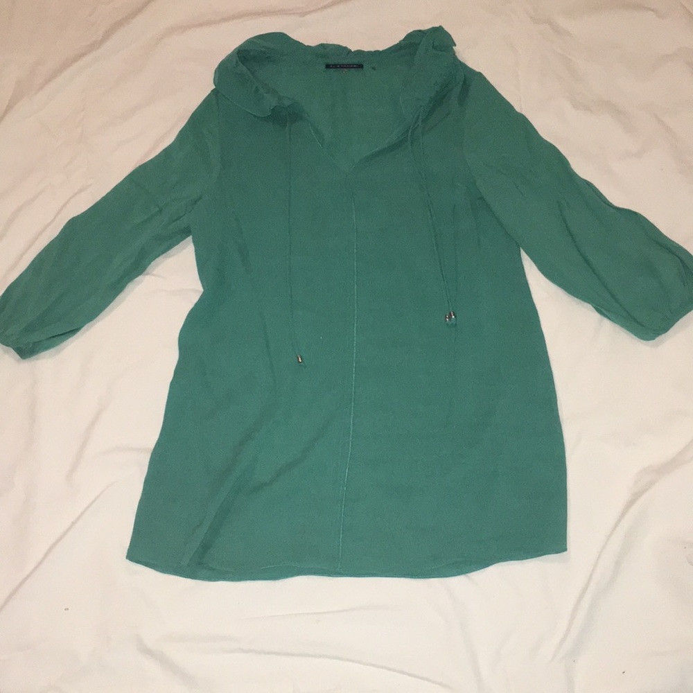 Eli Tahari Turquoise tunic/ shirt dress